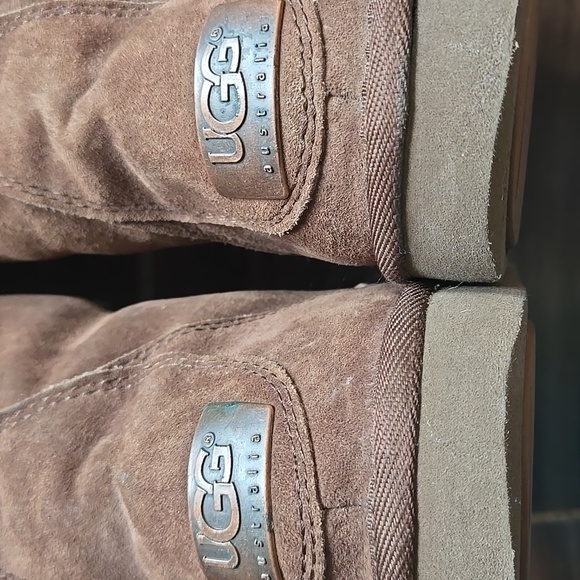 UGG Whitley Tall Brown Suede Lace Up Sheepskin Shearling Boots 5122 US 5 - Picture 5 of 8